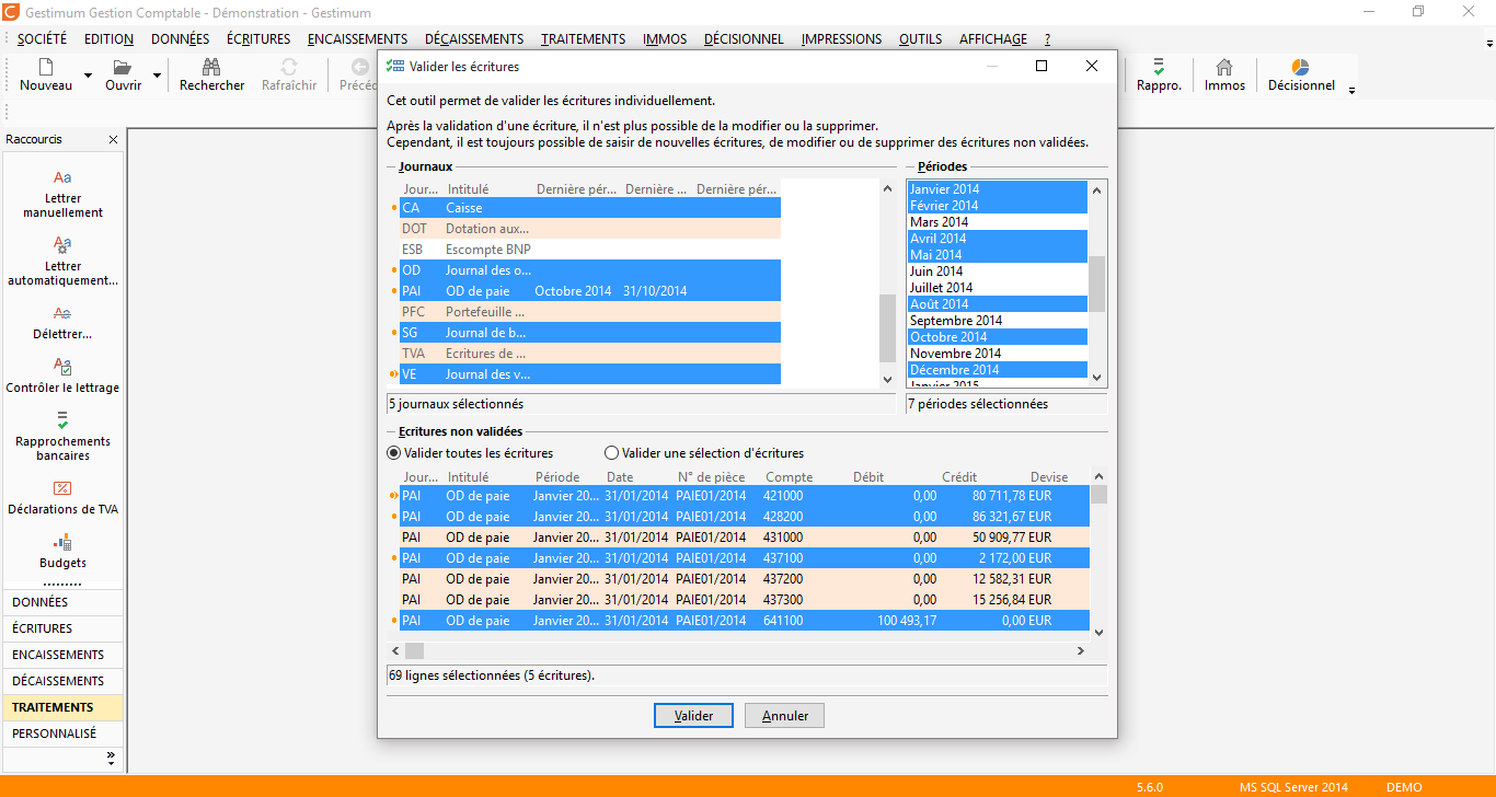 Logiciel comptabilité Clôture Comptable : validation des écritures