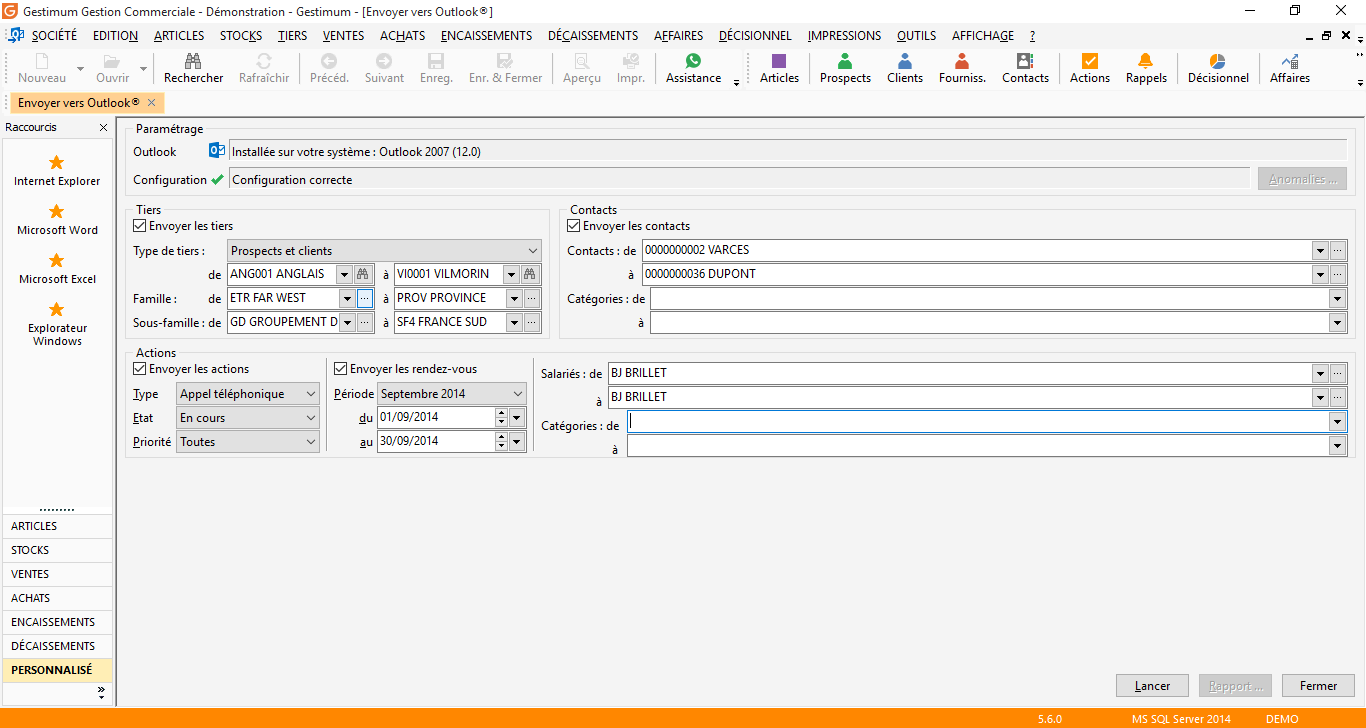 CRM : Outlook